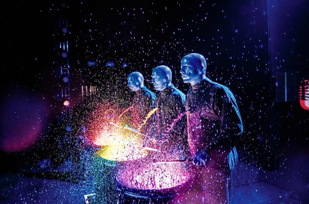 Blue Man Group in Aktion - 